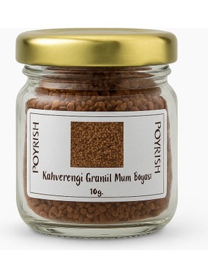 Poyrish Kahverengi Granül Mum Boyası 10 Gr
