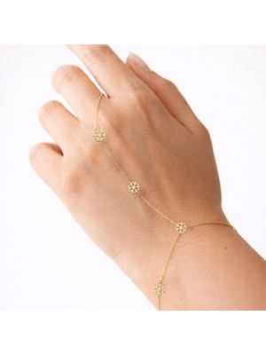 Hakan Mücevherat Kar Tanesi 14 Ayar Altın Şahmeran Bileklik