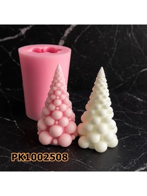 Poyrish PK1002508 - Silikon Kalıp Mum Kalıbı - Bubble Çam Ağacı