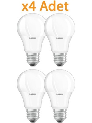 Osram LED Value Classıc A60 8.5W 4000K Kırık Beyaz Işık E27 LED Ampul 4 Adet
