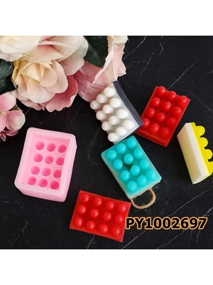 Poyrish PK1002697 - Silikon Kalıp Sabun Kalıbı Dikdörtgen Sabun Kalıbı