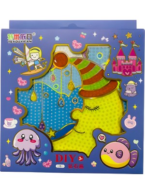 Elegantshop 5d Yapışan Boncuk Goblen Mozaik Tablo Pano 15*15 cm Aydede