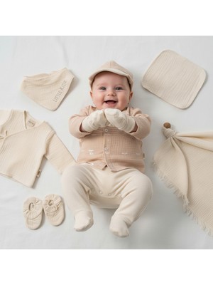 Erkek Bebek Bebly 0-3 Ay Asllan Nakışlı Müslin Set 10 Lu