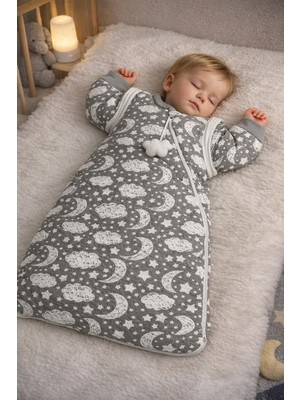 Baby Hola Çıkarılabilir Kollu Bebek Kundak 2.5 Tog Dolgulu Uyku Tulumu Kundağı 11908