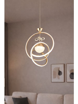 Ünal Aydınlatma Topaç 30 cm Gold LED Sarkıt Avize
