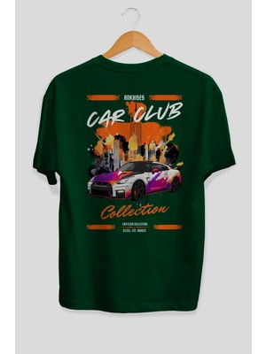 Ankhises Araba Club Serisi 32 Arka Baskılı Oversize T-Shirt %100 Pamuk Erkek Kadın
