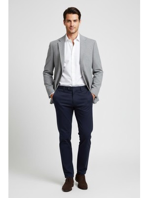 Uki Indigo Mono Yaka Klasik Ceket