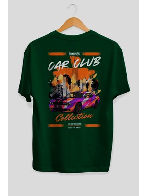 Ankhises Araba Club Serisi 22 Arka Baskılı Oversize T-Shirt %100 Pamuk Erkek Kadın