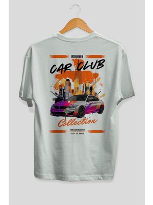 Ankhises Araba Club Serisi 14 Arka Baskılı Oversize T-Shirt %100 Pamuk Erkek Kadın