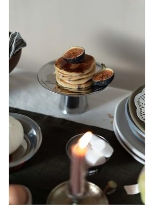 Storemax & Yüksek Metal Ayaklı 18 cm Metal Dekoratif Yuvarlak Servis/sunum Tabak Stand