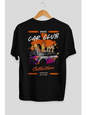 Ankhises Araba Club Serisi 10 Arka Baskılı Oversize T-Shirt %100 Pamuk Erkek Kadın