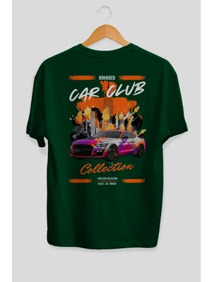 Ankhises Araba Club Serisi 24 Arka Baskılı Oversize T-Shirt %100 Pamuk Erkek Kadın