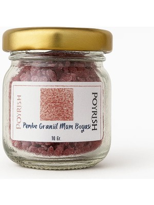 Poyrish Pembe Granül Mum Boyası 10 gr