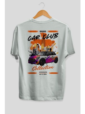 Ankhises Araba Club Serisi 10 Arka Baskılı Oversize T-Shirt %100 Pamuk Erkek Kadın