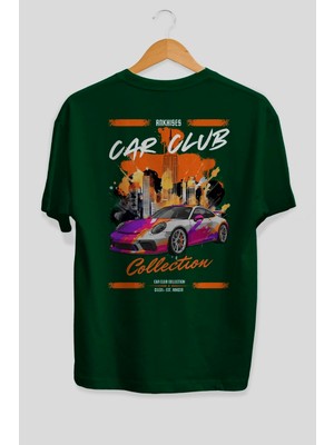 Ankhises Araba Club Serisi 25 Arka Baskılı Oversize T-Shirt %100 Pamuk Erkek Kadın