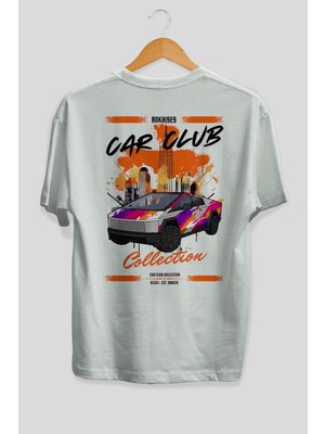 Ankhises Araba Club Serisi 36 Arka Baskılı Oversize T-Shirt %100 Pamuk Erkek Kadın