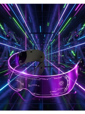 SHC4200 LED Işıklı Gece Gözlüğü Rave Festival ve Yılbaşı Partisi Için