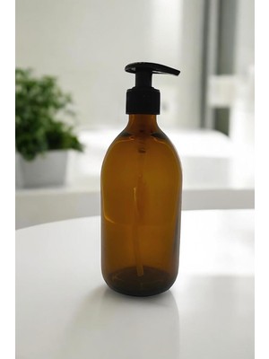 Storemax Kahverengi Cam Sıvı Sabunluk Kilitlenebilir- 500 ml