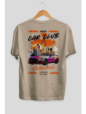 Ankhises Araba Club Serisi 24 Arka Baskılı Oversize T-Shirt %100 Pamuk Erkek Kadın