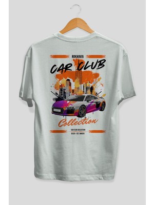 Ankhises Araba Club Serisi 13 Arka Baskılı Oversize T-Shirt %100 Pamuk Erkek Kadın