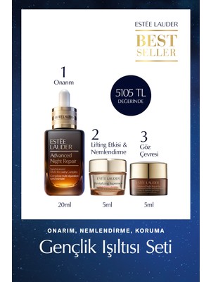 Estee Lauder Cilt Bakım Seti - Tüm Cilt Tipleri İçin 3 Adet Advanced Night Repair Serum 20ml Krem 5ml Göz Kremi 5ml