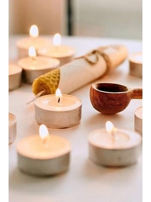 Storemax Tealight Mum Seti, Para Mum, Çaydanlık Mumu, Dekorasyon ve Özel Günler Için Fondü Kokulu, Zarif ve Uzun Yanma Süreli Mumlar (32 Adet, Beyaz)