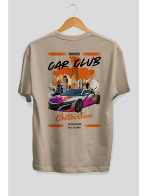 Ankhises Araba Club Serisi 26 Arka Baskılı Oversize T-Shirt %100 Pamuk Erkek Kadın