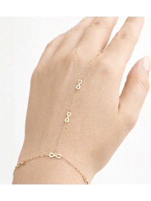 Hakan Mücevherat Sonsuzluk 14 Ayar Altın Şahmeran Bileklik