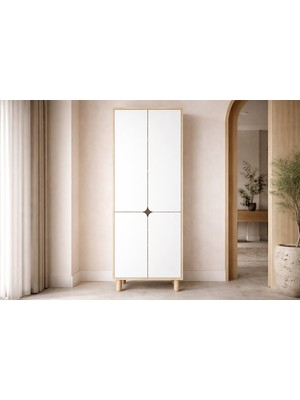 VM VERTEX MOBİLYA Padova Portmanto Vestiyer Ayakkabılık 4 Kapaklı