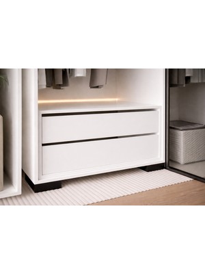 VM VERTEX MOBİLYA Floransa Çekmece Modül Beyaz Gardırop