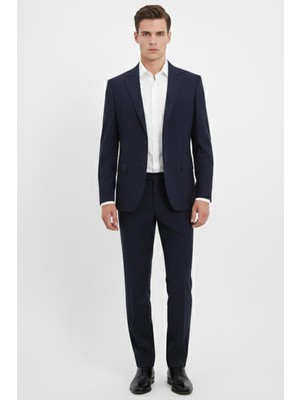 Uki Lacivert 4 Drop Klasik Takım Elbise