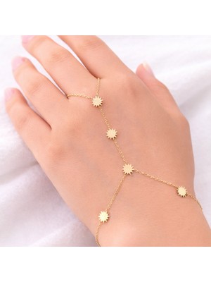 Hakan Mücevherat Güneş Figürlü 14 Ayar Altın Şahmeran Bileklik