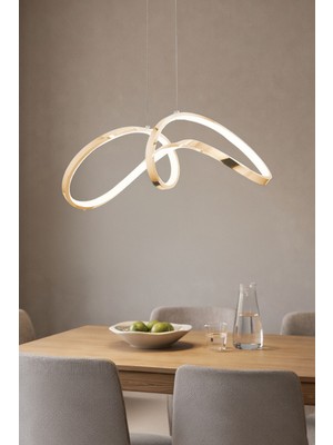 Ünal Aydınlatma Sonsuz 80 cm Gold LED Sarkıt Avize