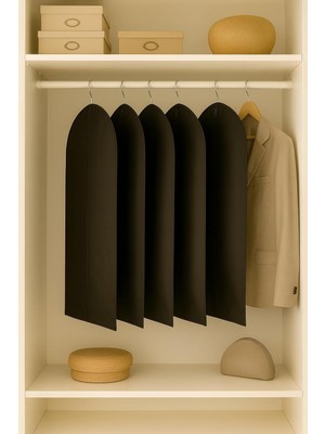 Storemax 5 Adet Takım Elbise Kılıfı Siyah Gamboç Suit Cover
