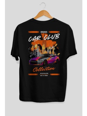 Ankhises Araba Club Serisi 31 Arka Baskılı Oversize T-Shirt %100 Pamuk Erkek Kadın