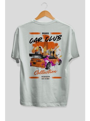 Ankhises Araba Club Serisi 39 Arka Baskılı Oversize T-Shirt %100 Pamuk Erkek Kadın