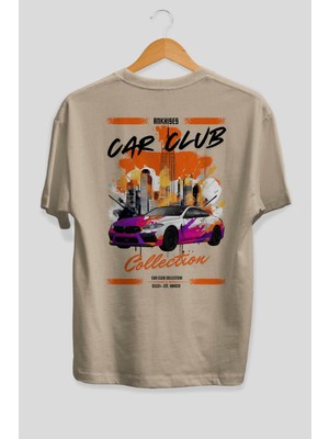 Ankhises Araba Club Serisi 17 Arka Baskılı Oversize T-Shirt %100 Pamuk Erkek Kadın