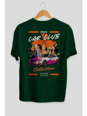 Ankhises Araba Club Serisi 16 Arka Baskılı Oversize T-Shirt %100 Pamuk Erkek Kadın