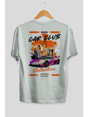 Ankhises Araba Club Serisi 27 Arka Baskılı Oversize T-Shirt %100 Pamuk Erkek Kadın
