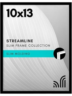 Storemax Americanflat Siyah 10X13 Resim Çerçevesi - Kırılmaya Dayanıklı Camlı Ince Kenarlıklı Fotoğraf Çerçevesi - Duvar ve Masa Üstü Için Yatay ve Dikey Formatlar