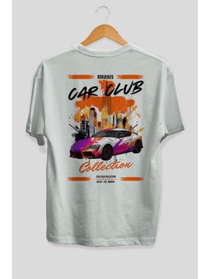 Ankhises Araba Club Serisi 38 Arka Baskılı Oversize T-Shirt %100 Pamuk Erkek Kadın