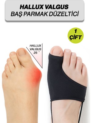 Exland Hallux Valgus Baş Parmak Düzeltici Çorap – Çift Silikon Destek + Kaymaz Topuk Lastiği