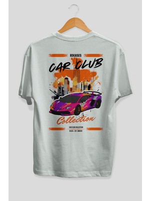 Ankhises Araba Club Serisi 28 Arka Baskılı Oversize T-Shirt %100 Pamuk Erkek Kadın