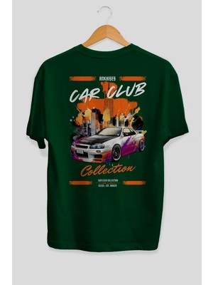 Ankhises Araba Club Serisi 30 Arka Baskılı Oversize T-Shirt %100 Pamuk Erkek Kadın