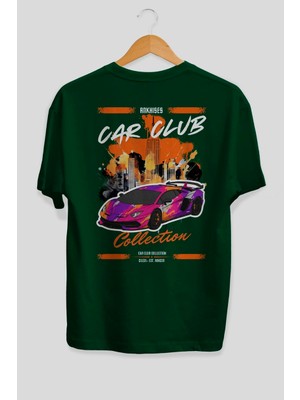 Ankhises Araba Club Serisi 28 Arka Baskılı Oversize T-Shirt %100 Pamuk Erkek Kadın