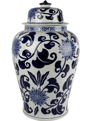 Mikasa Moor Blue Blanc Kapaklı Küp 38X60CM