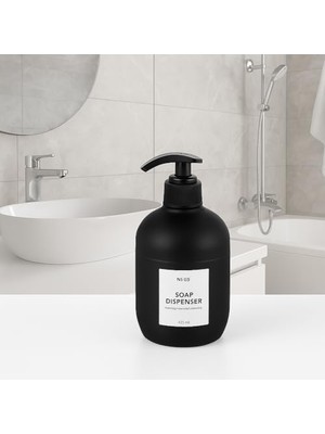 Storemax 425 ml Cam Sıvı Sabunluk | Modern Siyah ve Beyaz Renk Seçenekleri | Pompalı Cam Sabun ve Losyon Dispenseri | Şık, Dayanıklı ve Hijyenik Tasarım