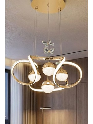 Ünal Aydınlatma Döngü 50 cm Gold LED Sarkıt Avize