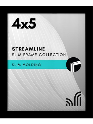 Storemax Americanflat Siyah 4x5 Resim Çerçevesi - Kırılmaya Dayanıklı Camlı Ince Kenarlıklı Fotoğraf Çerçevesi, Asma Donanımı ve Duvar Veya Masa Üstü Için Yatay Veya Dikey Görüntü Formatları Için Dahili Şövale