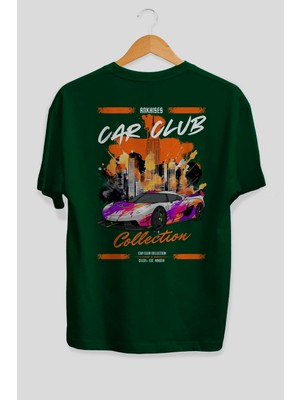 Ankhises Araba Club Serisi 27 Arka Baskılı Oversize T-Shirt %100 Pamuk Erkek Kadın